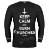 T-shirt Hardcore Men's - KEEP CALM AND BURN CHURCHES - AMENOMEN -Halloween Mens Wear Store 031 2