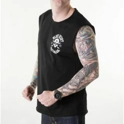 Men's Tank Top BLACK HEART - BASTRAD SKULL - BLACK -Halloween Mens Wear Store 10209 4 triko bez rukavu black heart