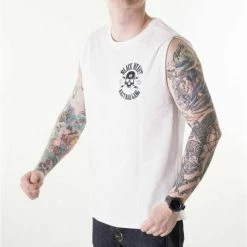 Men's Tank Top BLACK HEART - BASTRAD SKULL - WHITE -Halloween Mens Wear Store 10212 6 triko bez rukavu black heart