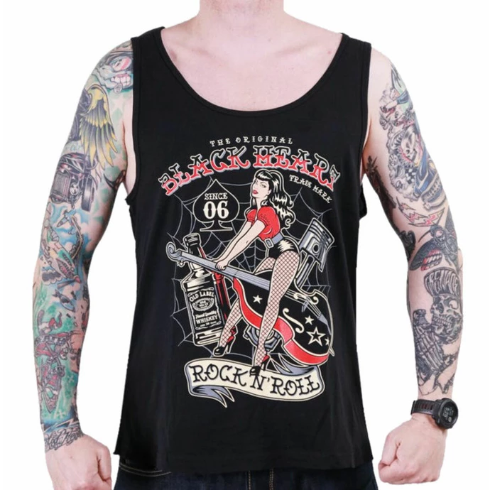 Men's Tank Top BLACK HEART - ROCKABILLY QUEEN - BLACK 3 Men's Tank Top BLACK HEART - ROCKABILLY QUEEN - BLACK