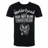 Men's T-shirt Motörhead - Deaf Not Blind - Black - ROCK OFF -Halloween Mens Wear Store 103814 001