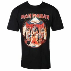T-shirt Metal Men's Iron Maiden - Powerslave Lightning Circle - ROCK OFF