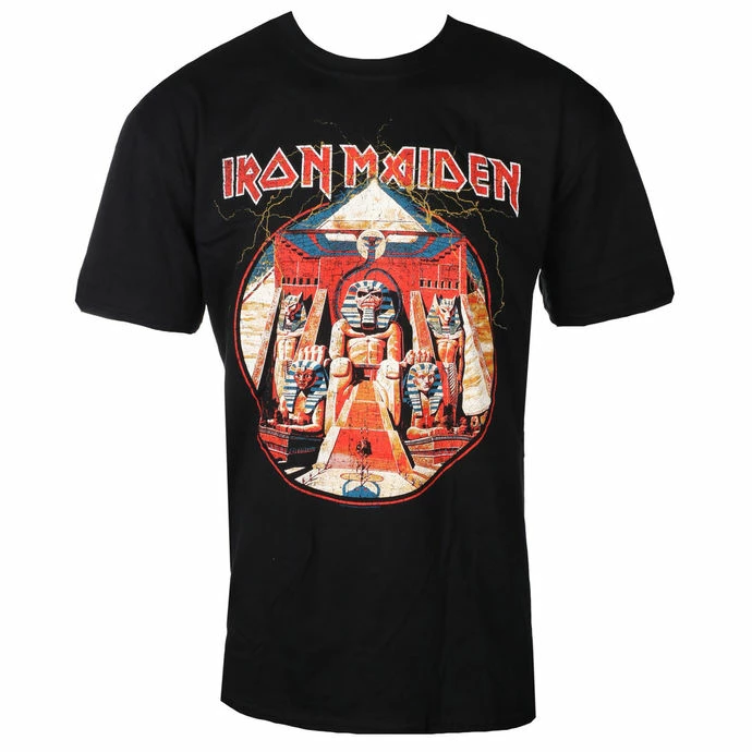 T-shirt Metal Men's Iron Maiden - Powerslave Lightning Circle - ROCK OFF 3 T-shirt Metal Men's Iron Maiden - Powerslave Lightning Circle - ROCK OFF
