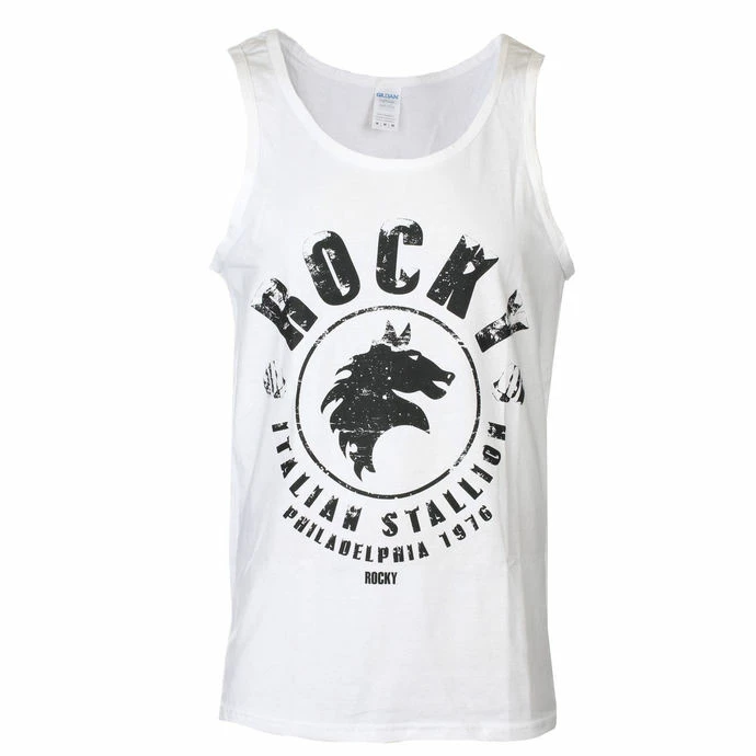 Men's Tank Top Rocky Balboa - Italian Stallion - White - HYBRIS 3 Men's Tank Top Rocky Balboa - Italian Stallion - White - HYBRIS