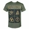 Men's T-shirt LED ZEPPELIN - GOLD SYMBOLS & BLACK SQUARES