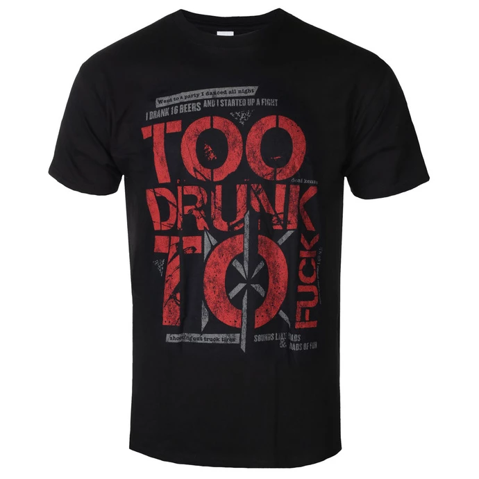 T-shirt Metal Men's Dead Kennedys - Too Drunk - ROCK OFF 3 T-shirt Metal Men's Dead Kennedys - Too Drunk - ROCK OFF