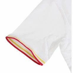 Men's T-shirt David Bowie - Flash - Logo Uni - WHT Polo - ROCK OFF -Halloween Mens Wear Store 118975 22cutoass