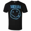 Men's T-shirt Nirvana - Blue Smiley - ROCK OFF 2 Men's T-shirt Nirvana - Blue Smiley - ROCK OFF -Halloween Mens Wear Store 120473 we 021