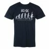 Men's T-shirt AC/DC - Evolution Of Rock - NAVY - ROCK OFF -Halloween Mens Wear Store 122108 sa001