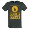 Men's T-shirt PUBLIC ENEMY - YELLOW FIGHT THE POWER - CHARCOAL - AMPLIFIED -Halloween Mens Wear Store 124981 d