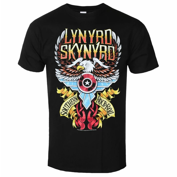 Men's T-shirt Lynyrd Skynyrd - South'n Rock & Roll - Black - ROCK OFF 3 Men's T-shirt Lynyrd Skynyrd - South'n Rock & Roll - Black - ROCK OFF