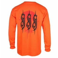 Men's T-shirt Long Sleeve Slipknot - Winged Devil - ORANGE - ROCK OFF -Halloween Mens Wear Store 125416 ew024