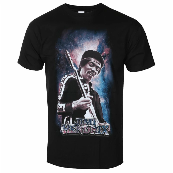 Men's T-shirt Jimi Hendrix - Galaxy - Black - ROCK OFF 3 Men's T-shirt Jimi Hendrix - Galaxy - Black - ROCK OFF