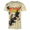 Men's T-shirt Kiss - Classic Logo - BL/TAN - ROCK OFF -Halloween Mens Wear Store 125443 a005