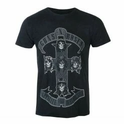 Men's T-shirt Guns N' Roses - Monochrome Cross - BL Dip-Dye - ROCK OFF