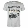 Men's T-shirt Monkees - Hey Hey! - GREY - ROCK OFF 1 Men's T-shirt Monkees - Hey Hey! - GREY - ROCK OFF -Halloween Mens Wear Store 126235 wa004