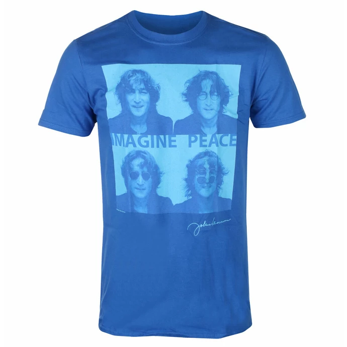 Men's T-shirt John Lennon - Glasses 4 Up BLUE - ROCK OFF 3 Men's T-shirt John Lennon - Glasses 4 Up BLUE - ROCK OFF