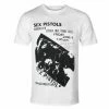 Men's T-shirt Sex Pistols - Manchester Flyer WHT - ROCK OFF -Halloween Mens Wear Store 126336 aaw009