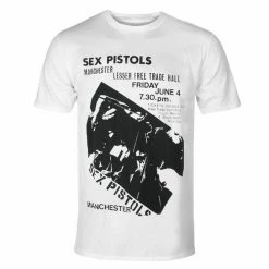 Men's T-shirt Sex Pistols - Manchester Flyer WHT - ROCK OFF