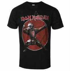 Men's T-shirt Iron Maiden - Eddie Archer Red Circle BL - ROCK OFF