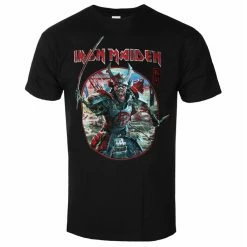Men's T-shirt Iron Maiden - Eddie Warrior Circle BL - ROCK OFF