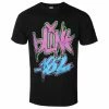 Men's T-shirt Blink 182 - Neon Logo - BLACK - ROCK OFF -Halloween Mens Wear Store 128199 aw001