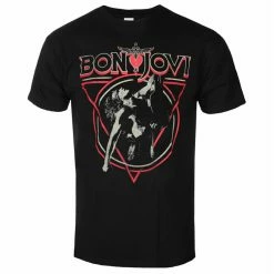 Men's T-shirt Bon Jovi - Triangle Overlap - BLACK - ROCK OFF