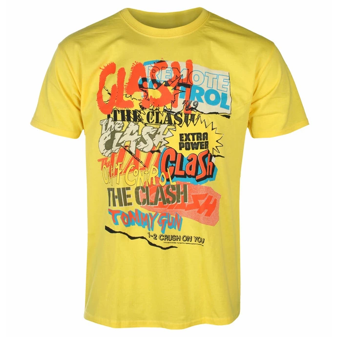 Men's T-shirt Clash - Singles Collage - YELLOW - ROCK OFF 3 Men's T-shirt Clash - Singles Collage - YELLOW - ROCK OFF