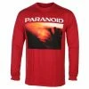 Men's Long-sleeved T-shirt Bring Me The Horizon - Paranoid - RED - ROCK OFF -Halloween Mens Wear Store 666 038