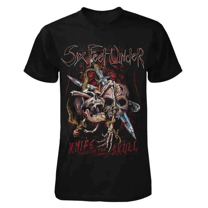 Metal T-Shirt Men's Six Feet Under - Knife Thru The Skull - ART WORX 3 Metal T-Shirt Men's Six Feet Under - Knife Thru The Skull - ART WORX