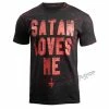 T-shirt Hardcore Men's - SATAN LOVES ME - AMENOMEN -Halloween Mens Wear Store 841 2