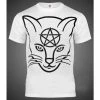 T-shirt Hardcore Men's - Head Cat - AMENOMEN -Halloween Mens Wear Store 86167 1