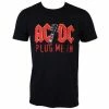 T-shirt Metal Men's AC-DC - Plug Me In With Angus Young - LOW FREQUENCY -Halloween Mens Wear Store 89852 1