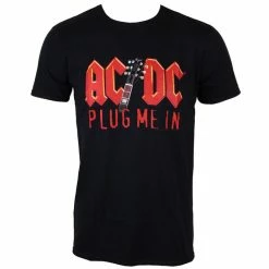 T-shirt Metal Men's AC-DC - Plug Me In With Angus Young - LOW FREQUENCY