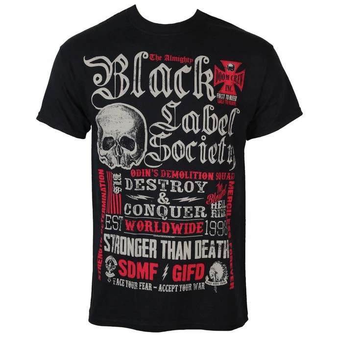 T-shirt Metal Men's Black Label Society - Destroy & Conquer - PLASTIC HEAD 3 T-shirt Metal Men's Black Label Society - Destroy & Conquer - PLASTIC HEAD