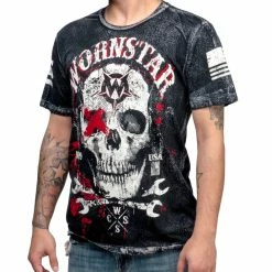 T-shirt Hardcore Men's - Death Mechanic - WORNSTAR -Halloween Mens Wear Store 91258 3