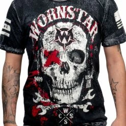 T-shirt Hardcore Men's - Death Mechanic - WORNSTAR -Halloween Mens Wear Store 91258 4
