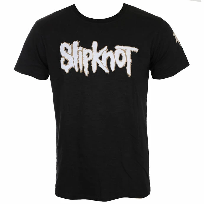 T-shirt Metal Men's Slipknot - Logo & Star Applique Slub - ROCK OFF 3 T-shirt Metal Men's Slipknot - Logo & Star Applique Slub - ROCK OFF