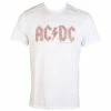 T-shirt Metal Men's AC-DC - CLASSIC LOGO WHITE RED - AMPLIFIED -Halloween Mens Wear Store 94929 1