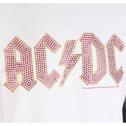 T-shirt Metal Men's AC-DC - CLASSIC LOGO WHITE RED - AMPLIFIED -Halloween Mens Wear Store 94929 2