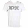 T-shirt Metal Men's AC-DC - CLASSIC LOGO WHITE BLACK - AMPLIFIED -Halloween Mens Wear Store 94931 1