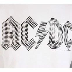 T-shirt Metal Men's AC-DC - CLASSIC LOGO WHITE BLACK - AMPLIFIED -Halloween Mens Wear Store 94931 2