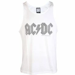 Top Men AC / DC - BLACK LOGO DIAMONTE WHITE - AMPLIFIED