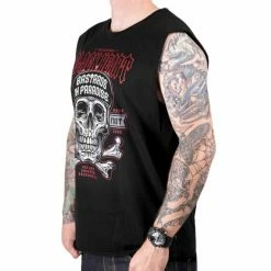 Men's Tank Top BLACK HEART - BASTARD IN PARADISE - BLACK -Halloween Mens Wear Store 9505 3 ti lko 1