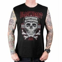 Men's Tank Top BLACK HEART - BASTARD IN PARADISE - BLACK