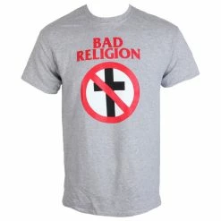 T-shirt Metal Men's Bad Religion - Crossbuster Heather Gray - KINGS ROAD