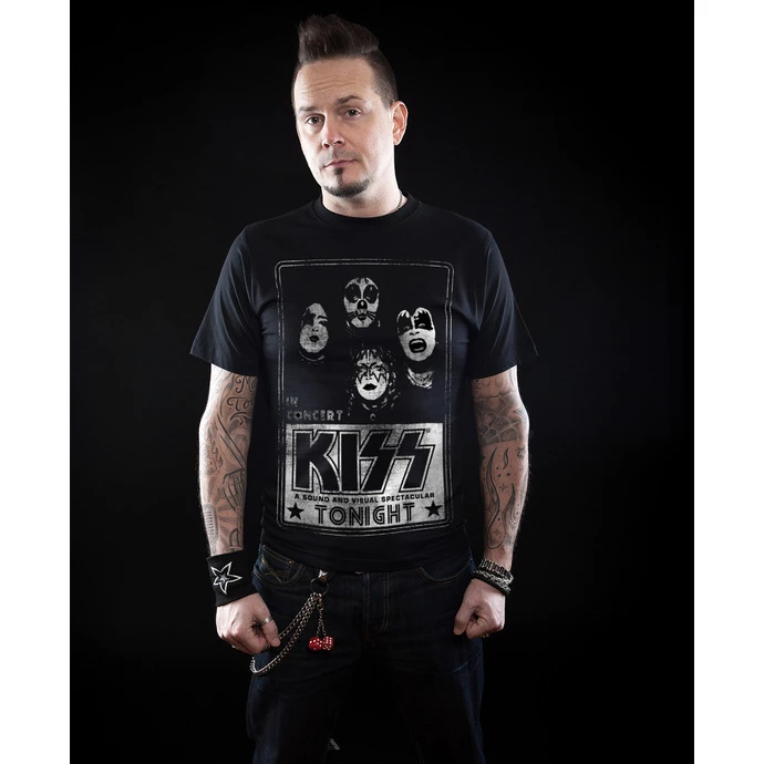 T-shirt Metal Men's Kiss - In Concert Distressed - HYBRIS 4 T-shirt Metal Men's Kiss - In Concert Distressed - HYBRIS - Image 2