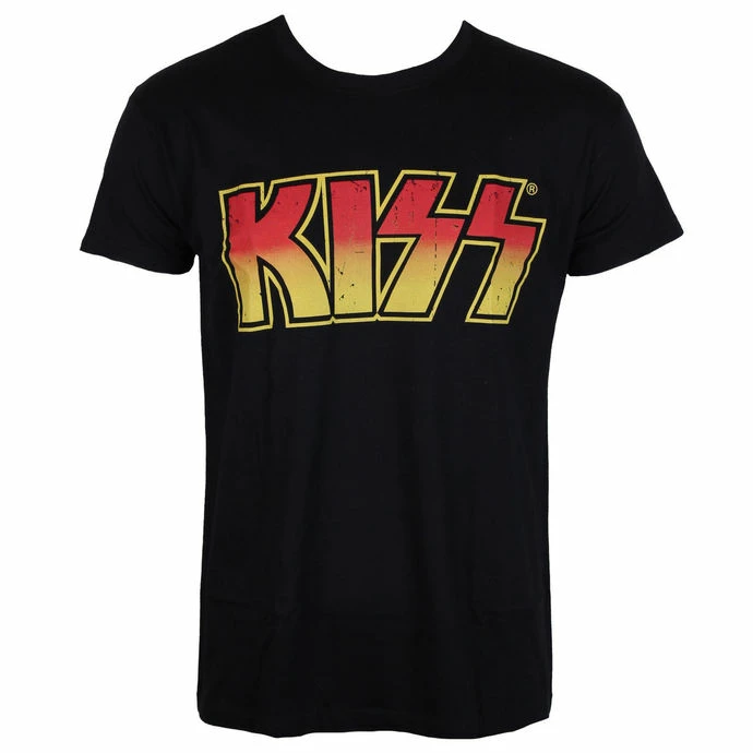 T-shirt Metal Men's Kiss - Distressed Logotype - HYBRIS 3 T-shirt Metal Men's Kiss - Distressed Logotype - HYBRIS