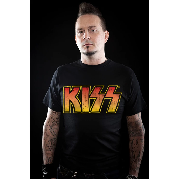 T-shirt Metal Men's Kiss - Distressed Logotype - HYBRIS 4 T-shirt Metal Men's Kiss - Distressed Logotype - HYBRIS - Image 2
