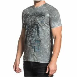 T-shirt Hardcore Men's - Ramstein Ramblers - AFFLICTION 9 T-shirt Hardcore Men's - Ramstein Ramblers - AFFLICTION -Halloween Mens Wear Store A17876 Graphite Talon Wash SP2